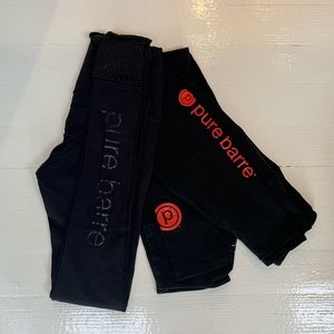 Lot of 3 Pure Barre High Waisted Leggings Sizes XS S